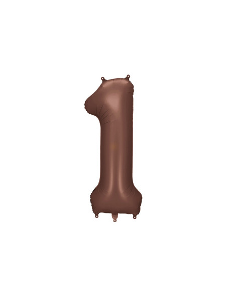 Balon foliowy Cyfra '1', 86cm, mocca