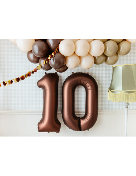 Balon foliowy Cyfra '1', 86cm, mocca