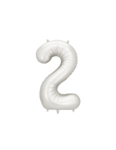 Balon foliowy Cyfra ''2'', 86cm, srebrny