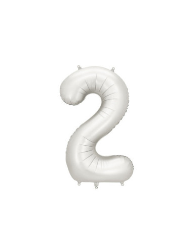 Balon foliowy Cyfra ''2'', 86cm, srebrny