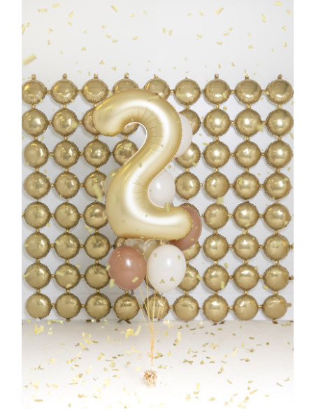 Balon foliowy Cyfra '2', 86cm, złoty