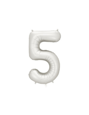 Balon foliowy Cyfra ''5'', 86cm, srebrny