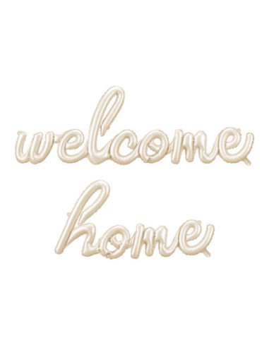 Balon foliowy Welcome Home, 335x71 cm, cappuccino