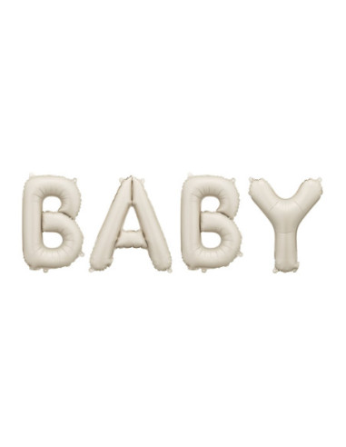 Balon foliowy Baby, 140x43 cm, beż