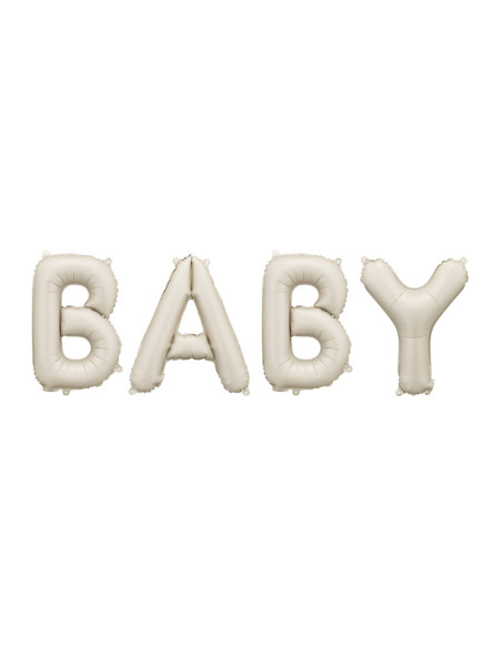 Balon foliowy Baby, 140x43 cm, beż