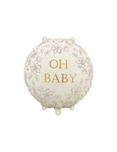 Balon foliowy pastylka Oh Baby, 35x35 cm, mix