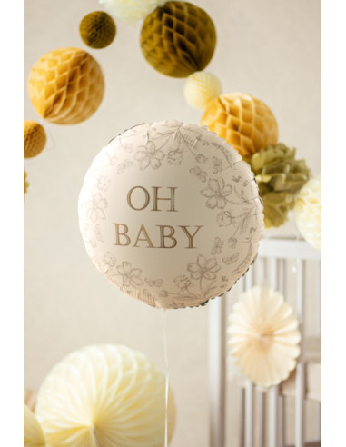 Balon foliowy pastylka Oh Baby, 35x35 cm, mix