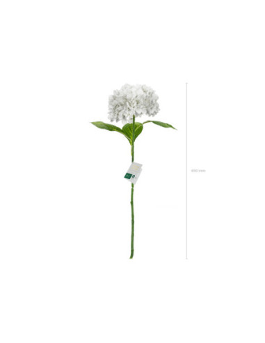 Sztuczny Kwiat - Hortensja Premium, 69 cm, biały