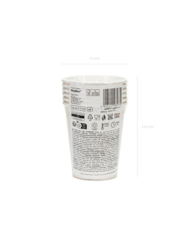 Kubeczki Strzemiona, beż, 220 ml (1 op. / 6 szt.)