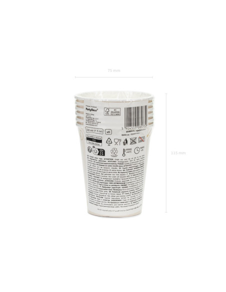 Kubeczki Strzemiona, beż, 220 ml (1 op. / 6 szt.)