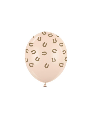 Balony 30 cm, Podkowy, alabastrowy (1 op. / 6 szt.)