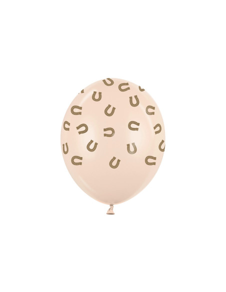 Balony 30 cm, Podkowy, alabastrowy (1 op. / 6 szt.)