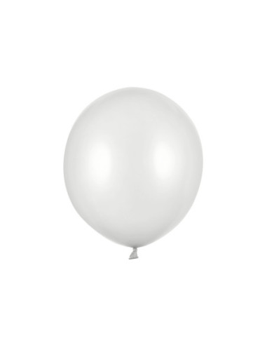 Balony Strong 43cm, Metallic Silver Snow (1 op. / 25 szt.)