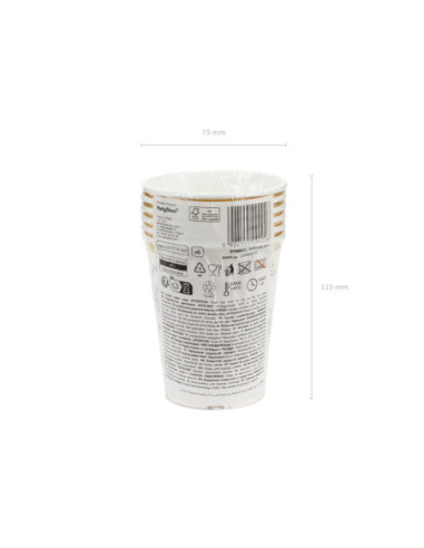 Kubeczki Kwiaty, mix, 220 ml (1 op. / 6 szt.)