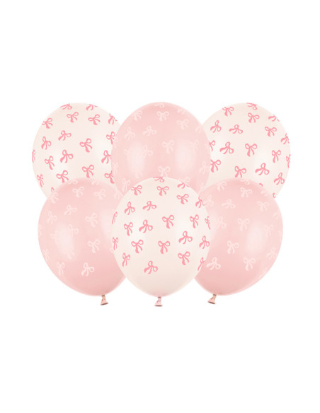 Balony 30 cm, Kokardki, mix (1 op. / 6 szt.)
