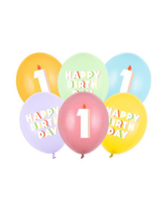 Balony 30 cm, 1, mix (1 op. / 6 szt.)