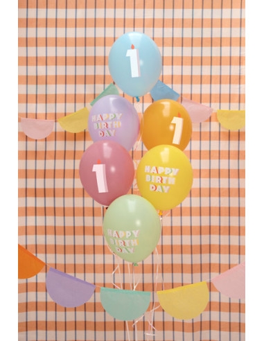 Balony 30 cm, 1, mix (1 op. / 6 szt.)