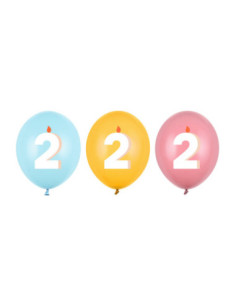 Balony 30 cm, 2, mix (1 op. / 50 szt.)