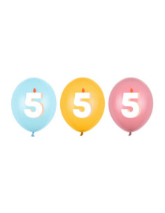 Balony 30 cm, 5, mix (1 op. / 50 szt.)