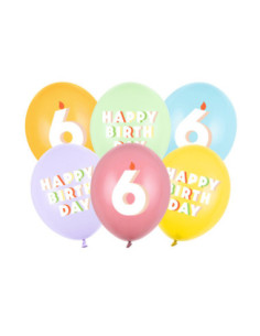 Balony 30 cm, 6, mix (1 op. / 6 szt.)