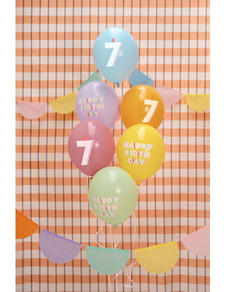 Balony 30 cm, 7, mix (1 op. / 6 szt.)