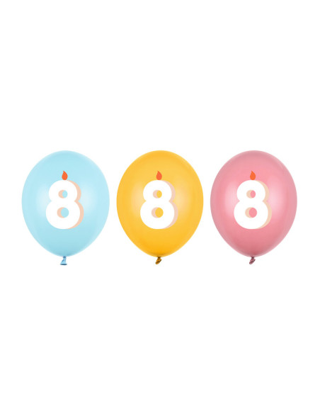 Balony 30 cm, 8, mix (1 op. / 50 szt.)