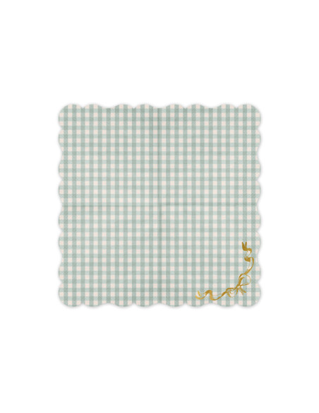 Serwetki Kratka z kokardką, 33x33cm, mix (1 op. / 12 szt.)
