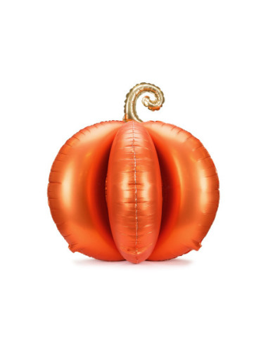 Stojący balon foliowy Dynia 3D, 90x90 cm, pomarańczowy