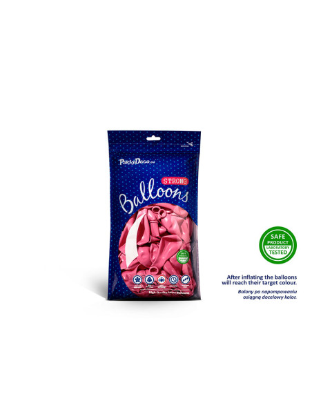 Balony Strong 12cm, Metallic Hot Pink (1 op. / 100 szt.)