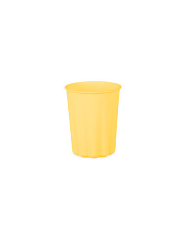 Kubeczki plastikowe Falbanka, 220 ml, żółty (1 op. / 4 szt.)