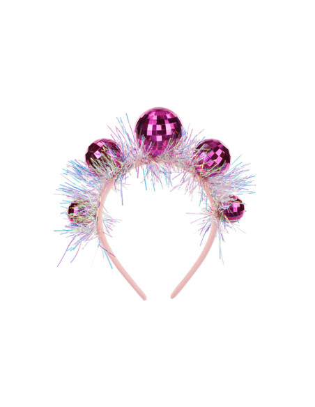 Opaska Kule Disco, 17.5x17.5 cm, różowy