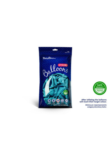 Balony Strong 12cm, Metallic Caribb. Blue (1 op. / 100 szt.)