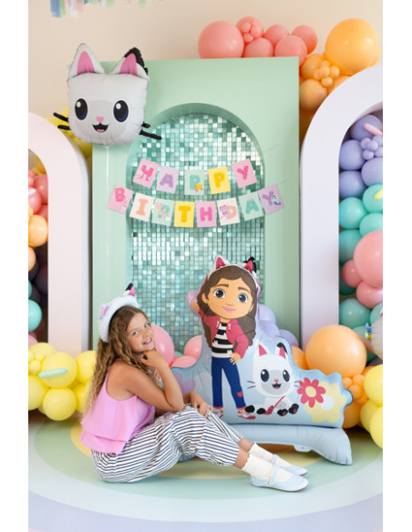 Stojący balon foliowy Koci Domek Gabi, 92x90.5 cm, mix