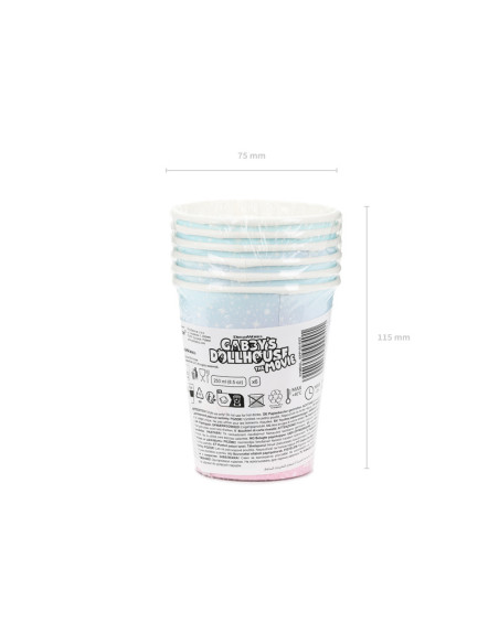 Kubeczki Koci Domek Gabi, mix, 250 ml (1 op. / 6 szt.)