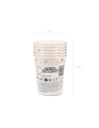 Kubeczki Koci Domek Gabi, mix, 250 ml (1 op. / 6 szt.)