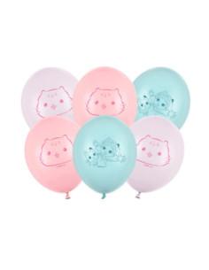 Balony Strong 27 cm, Koci Domek Gabi, mix (1 op. / 6 szt.)