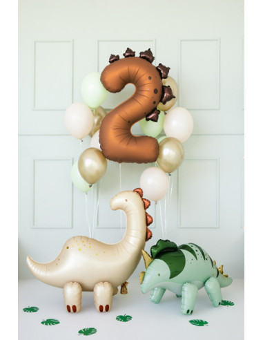 Balon foliowy Cyfra ''2'' Dinozaur, 92cm, mix