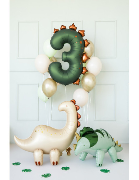 Balon foliowy Cyfra ''3'' Dinozaur, 92cm, mix