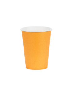 Kubeczki papierowe, jasny pomarańczowy, 250ml (1 op. / 6 szt.)