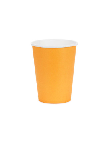 Kubeczki papierowe, jasny pomarańczowy, 250ml (1 op. / 6 szt.)