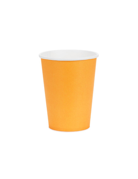 Kubeczki papierowe, jasny pomarańczowy, 250ml (1 op. / 6 szt.)