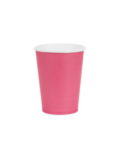 Kubeczki papierowe, ciemny różowy, 250ml (1 op. / 6 szt.)