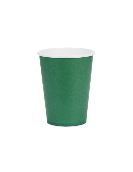 Kubeczki papierowe, ciemny zielony, 250ml (1 op. / 6 szt.)