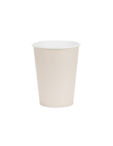 Kubeczki papierowe, beż, 250ml (1 op. / 6 szt.)