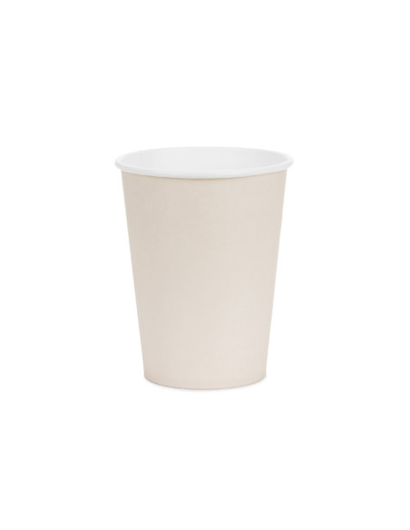 Kubeczki papierowe, beż, 250ml (1 op. / 6 szt.)