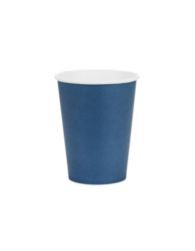 Kubeczki papierowe, granatowy, 250ml (1 op. / 6 szt.)