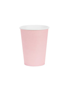 Kubeczki papierowe, jasny różowy, 250ml (1 op. / 6 szt.)
