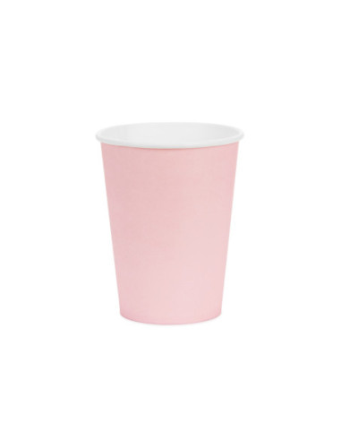 Kubeczki papierowe, jasny różowy, 250ml (1 op. / 6 szt.)
