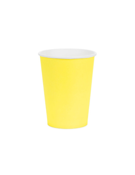 Kubeczki papierowe, żółty, 250ml (1 op. / 6 szt.)