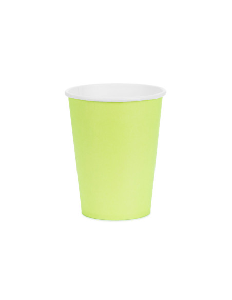 Kubeczki papierowe, jasny zielony, 250ml (1 op. / 6 szt.)